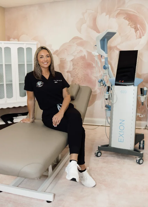 Patient relaxing during a device treatment
